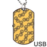 Abstract Shapes Links Design Dog Tag USB Flash (Two Sides) Back