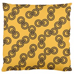 Abstract Shapes Links Design Large Cushion Case (one Side) by Nexatart