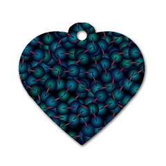 Background Abstract Textile Design Dog Tag Heart (one Side)