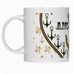 Anchor Heart White Mugs by Nexatart