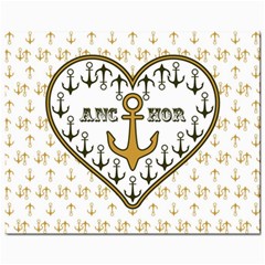 Anchor Heart Mini Button Earrings