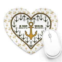 Anchor Heart Heart Mousepads by Nexatart