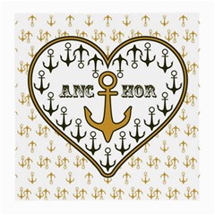 Anchor Heart Medium Glasses Cloth (2-side) by Nexatart