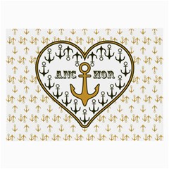 Anchor Heart Large Glasses Cloth by Nexatart