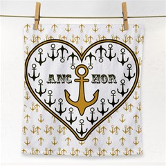 Anchor Heart Face Towel by Nexatart