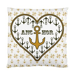 Anchor Heart Standard Cushion Case (one Side) by Nexatart