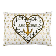 Anchor Heart Pillow Case by Nexatart