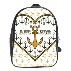 Anchor Heart School Bags(large)  by Nexatart