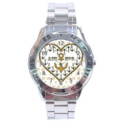 Anchor Heart Stainless Steel Analogue Watch by Nexatart