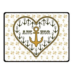 Anchor Heart Double Sided Fleece Blanket (small)  by Nexatart