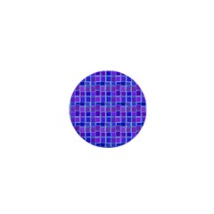 Background Mosaic Purple Blue 1  Mini Buttons by Nexatart