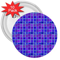 Background Mosaic Purple Blue 3  Buttons (10 Pack)  by Nexatart