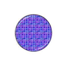 Background Mosaic Purple Blue Hat Clip Ball Marker (4 Pack) by Nexatart