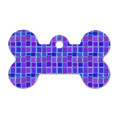 Background Mosaic Purple Blue Dog Tag Bone (one Side) by Nexatart