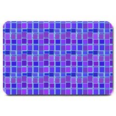 Background Mosaic Purple Blue Large Doormat  by Nexatart