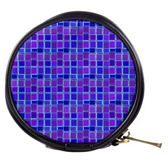 Background Mosaic Purple Blue Mini Makeup Bags by Nexatart