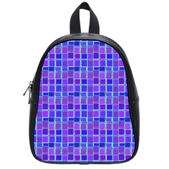 Background Mosaic Purple Blue School Bags (small)  by Nexatart