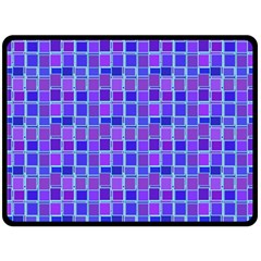 Background Mosaic Purple Blue Double Sided Fleece Blanket (large)  by Nexatart