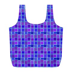 Background Mosaic Purple Blue Full Print Recycle Bags (l)  by Nexatart