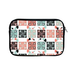 Mint Black Coral Heart Paisley Apple Ipad Mini Zipper Cases by Nexatart