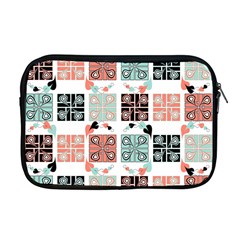 Mint Black Coral Heart Paisley Apple Macbook Pro 17  Zipper Case by Nexatart