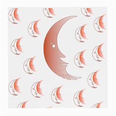 Moon Moonface Pattern Outlines Medium Glasses Cloth (2-side) by Nexatart