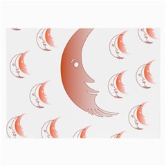 Moon Moonface Pattern Outlines Large Glasses Cloth by Nexatart