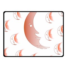 Moon Moonface Pattern Outlines Fleece Blanket (small) by Nexatart