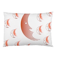 Moon Moonface Pattern Outlines Pillow Case (two Sides) by Nexatart