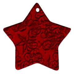 Christmas Background Red Star Star Ornament (two Sides) by Nexatart