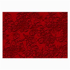 Christmas Background Red Star Large Glasses Cloth (2-side) by Nexatart