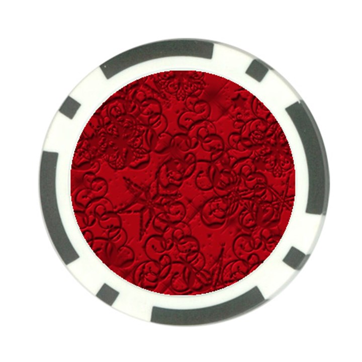 Christmas Background Red Star Poker Chip Card Guard