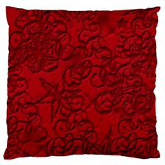 Christmas Background Red Star Large Cushion Case (one Side) by Nexatart