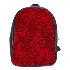 Christmas Background Red Star School Bags (xl)  by Nexatart