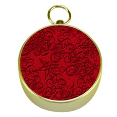 Christmas Background Red Star Gold Compasses by Nexatart