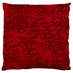 Christmas Background Red Star Large Flano Cushion Case (two Sides) by Nexatart