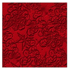 Christmas Background Red Star Large Satin Scarf (square) by Nexatart