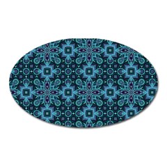 Abstract Pattern Design Texture Oval Magnet by Nexatart