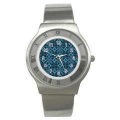 Abstract Pattern Design Texture Stainless Steel Watch by Nexatart