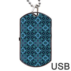 Abstract Pattern Design Texture Dog Tag Usb Flash (one Side) by Nexatart