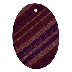 Stripes Course Texture Background Oval Ornament (two Sides) by Nexatart