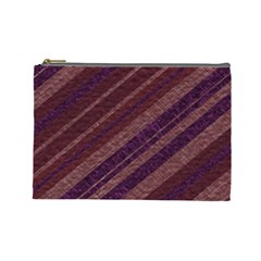 Stripes Course Texture Background Cosmetic Bag (large)  by Nexatart