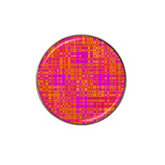 Pink Orange Bright Abstract Hat Clip Ball Marker (4 Pack) by Nexatart