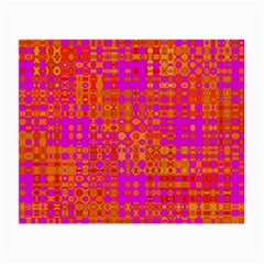 Pink Orange Bright Abstract Small Glasses Cloth by Nexatart