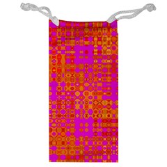 Pink Orange Bright Abstract Jewelry Bag by Nexatart