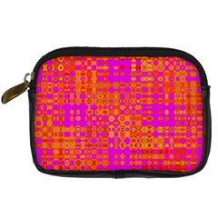 Pink Orange Bright Abstract Digital Camera Cases by Nexatart