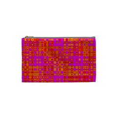 Pink Orange Bright Abstract Cosmetic Bag (small)  by Nexatart