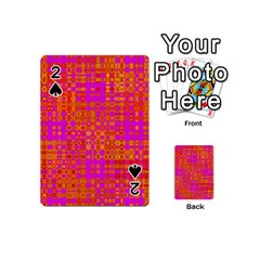 Pink Orange Bright Abstract Playing Cards 54 (mini) 