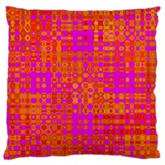 Pink Orange Bright Abstract Large Cushion Case (two Sides) by Nexatart