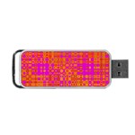 Pink Orange Bright Abstract Portable USB Flash (Two Sides) Front